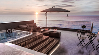Wunderschönes Penthouse mit zwei Schlafzimmern in Wohnanlage direkt am Meer