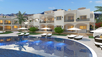 Wunderschönes Apartment (links) mit drei Schlafzimmern in Wohnanlage direkt am Meer