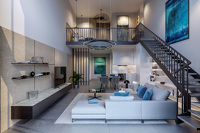 Wunderschönes Loftpenthouse mit einem Schlafzimmer (Block G, Süd) in Resortanlage