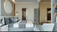 Luxuriöses Gartenapartment mit zwei Schlafzimmern in Resortanlage