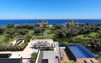 Luxuriöses Gartenapartment mit drei Schlafzimmern in Resortanlage
