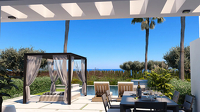 Luxuriöses Gartenapartment mit drei Schlafzimmern in Resortanlage
